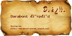 Darabont Árpád névjegykártya