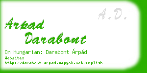 arpad darabont business card